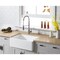 Gourmetier Solid Surface Stone Apron Front Farmhouse Sgl Bowl Kitchen Sink, White GKFA301810BC - alternate 2